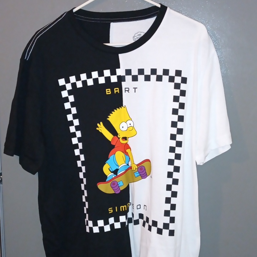 Bart Simpson black and white shirt